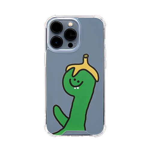 168cm ハイブリッドクリアケース for iPhone 13 Pro Green Olly wi...
