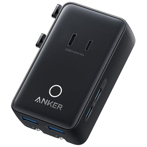 アンカージャパン 電源タップ ANKER Nano トラベルアダプタ(5-in-1 20W) ブラッ...