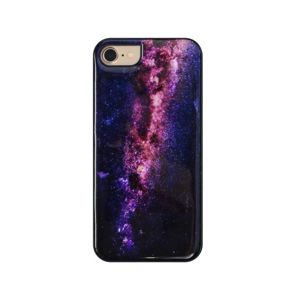 Ｉｋｉｎｓ 2020 iPhone SE/8/7 天然貝ケース Milky way ブラックフレーム...