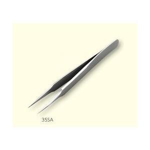 アズワン ステンレスピンセット 全長 120mm 先端サイズ 35mm 35SA  目安在庫=○