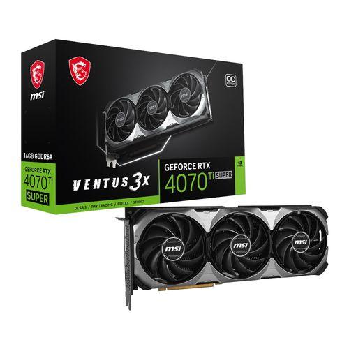 ＭＳＩ （正式型番：GeForce RTX 4070 Ti SUPER 16G VENTUS 3X ...