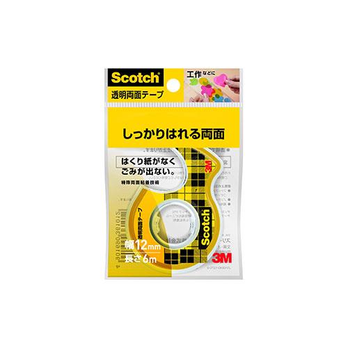 ３Ｍ Scotch 透明両面テープ小巻 12mm ディスペンサー付 目安在庫=○ スコッチ
