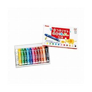 ぺんてる 水でおとせるふとくれよん12色 GWM1-12 (1個) 目安在庫=○