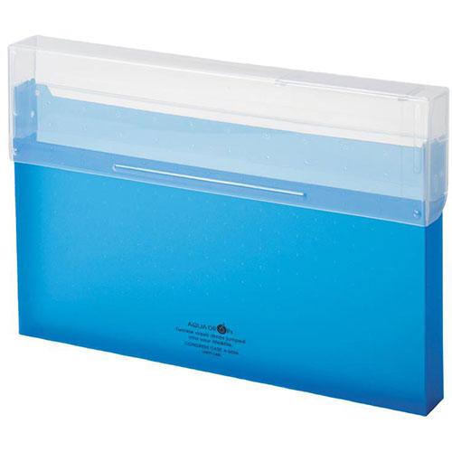 リヒトラブ ＬＩＨＩＴ　ＬＡＢ． AQUA DROPs コングレスケース A4 青 目安在庫=○