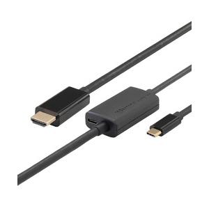 ラトックシステム USB Type-C to HDMI 変換ケーブル（PD対応・1m） 目安在庫=○