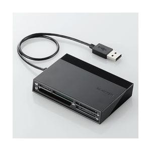エレコム メモリリーダライタ USBハブ付 SD+MS+CF+XD ブラック MR-C24BK 目安...