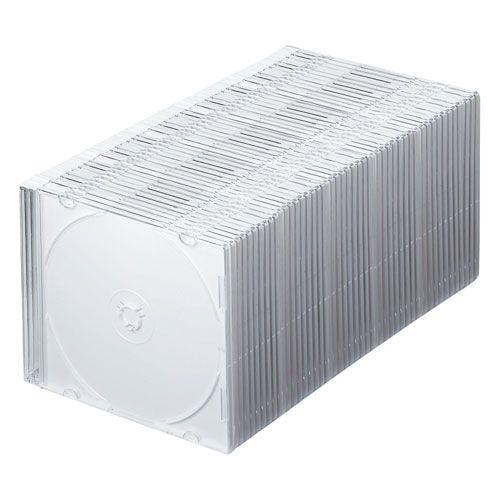 サンワサプライ Blu-ray・DVD・CDケース(スリムタイプ・50枚セット・ホワイト) メーカー...