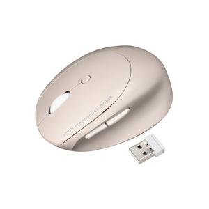 サンワサプライ 静音ワイヤレス コンボ 小型エルゴノミクスマウス(充電式・5ボタン) メーカー在庫品