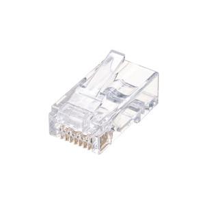 サンワサプライ ADT-6RJKN-10 RJ-45コネクタ(カテゴリ6、貫通型、単線・より線共用)...