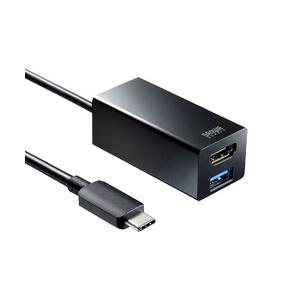サンワサプライ USB-3TCH35BK USB Type-Cハブ付き HDMI変換アダプタ 目安在庫=△
