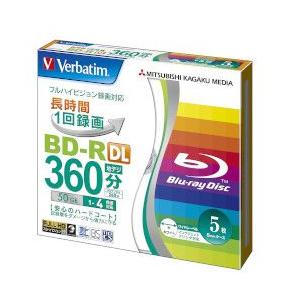 Ｖｅｒｂａｔｉｍ BD-R(Video) 片面2層 260分 1-4倍速 1枚5mmケース(透明)5...