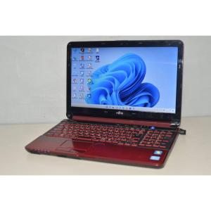 富士通ノートPC/i7-2670QM/8G/250GB/ブルーレイ/Office 富士通 ノートPC MU937/Red/13.3型フルHD/Win 11 Pro/MS Office H&B