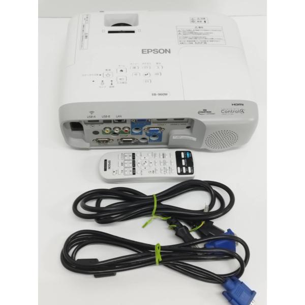 【美品】EPSON/エプソン EB-960W ビジネスプロジェクター/H863D/本体/3800lm...