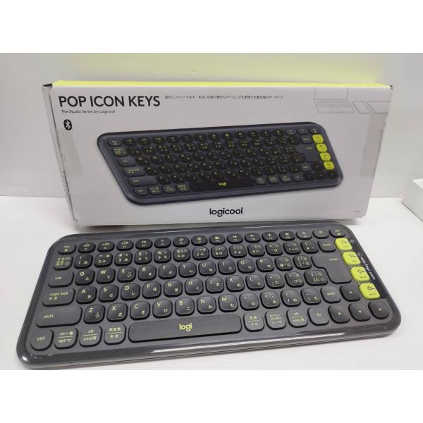 【良品】logicool POP ICON KEYS/YR0101/ワイヤレスキーボード/日本語配列