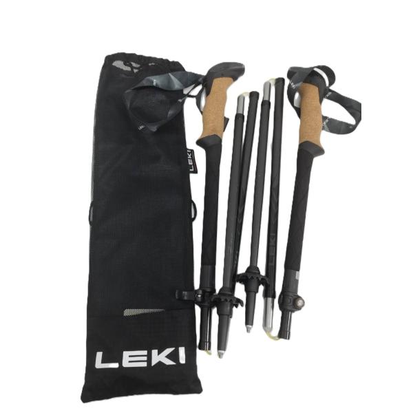 【美品】LEKI/レキ ブラックシリーズ FX カーボン/トレッキングポール/アウトドア/登山/スト...