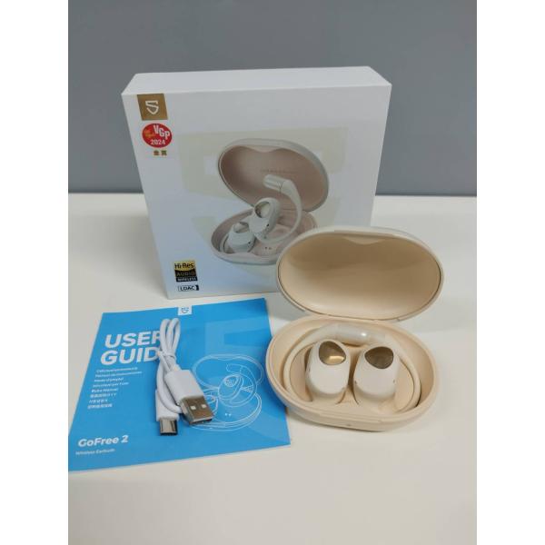 【美品】SOUNDPEATS GoFree 2/ワイヤレスイヤホン/ベージュ