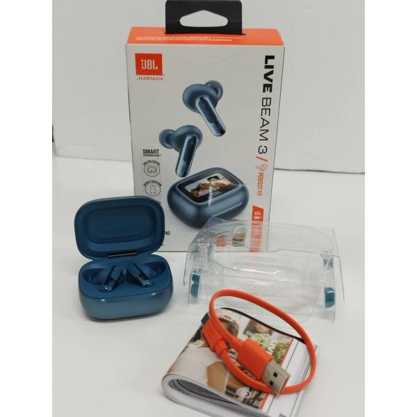 【美品】JBL LIVE BEAM 3/ワイヤレスイヤホン/ブルー
