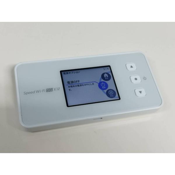 【良品】Speed Wi-Fi 5G X12/NAR03/ホワイト/モバイルルーター