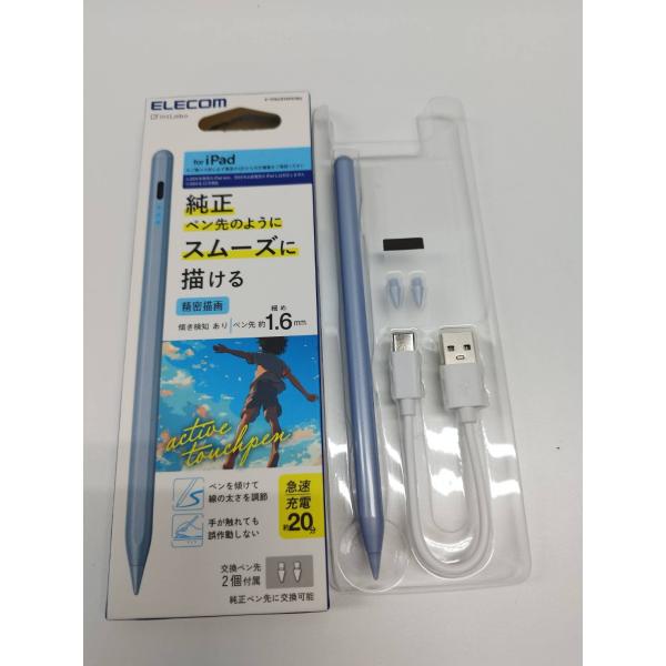 【良品】ELECOM P-TPACSTAP07BU タッチペン for iPad
