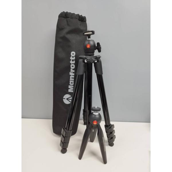 【未使用に近い】Manfrotto Compact Light/MKCOMPACTLT-BK/三脚