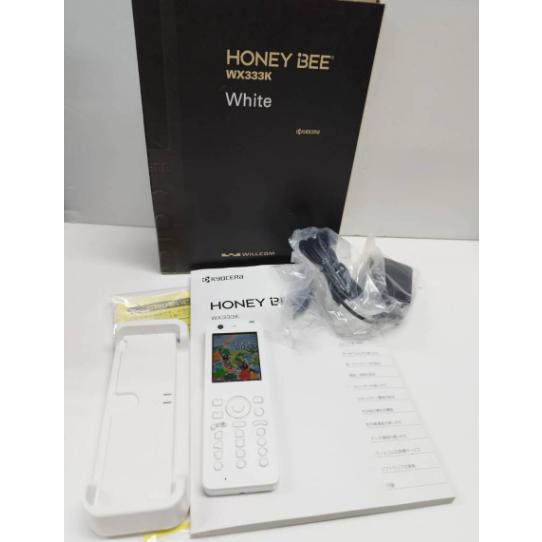 【美品】KYOSERA WILLCOM HONEY BEE WX333K/ホワイト