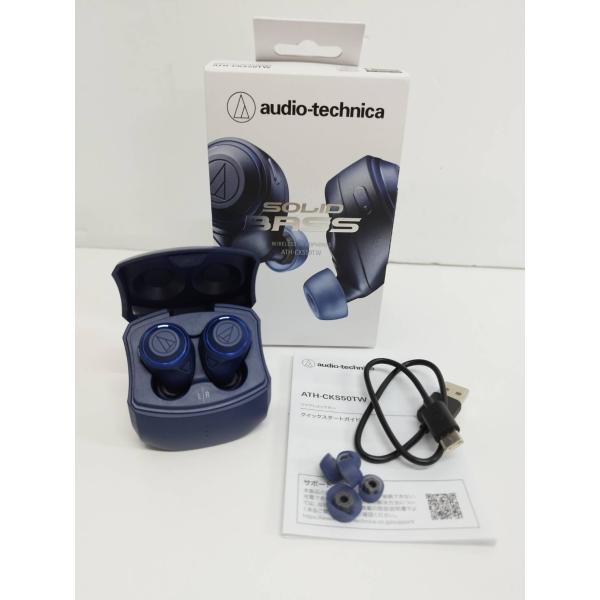 【良品】audio-technica SOLID BASS/ATH-CKS50TW/ワイヤレスイヤホ...