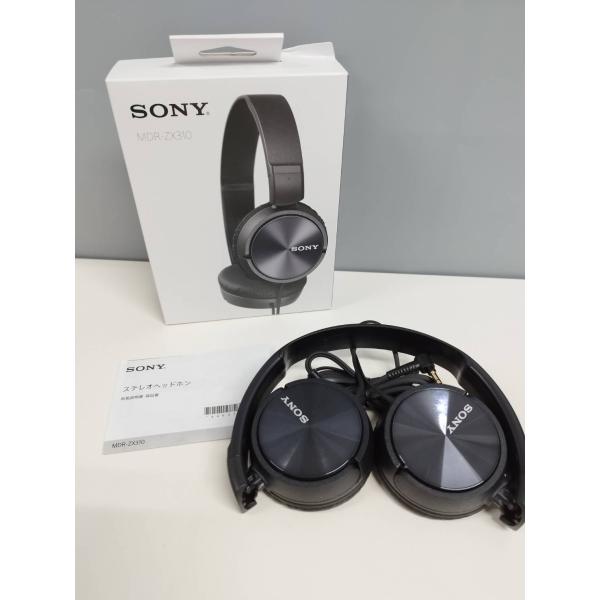 【未使用に近い】SONY MDR-ZX310/ヘッドホン/ブラック/有線