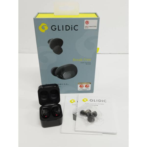 【良品】GLIDiC Break Free TW-5000/ワイヤレスイヤホン/ブラック
