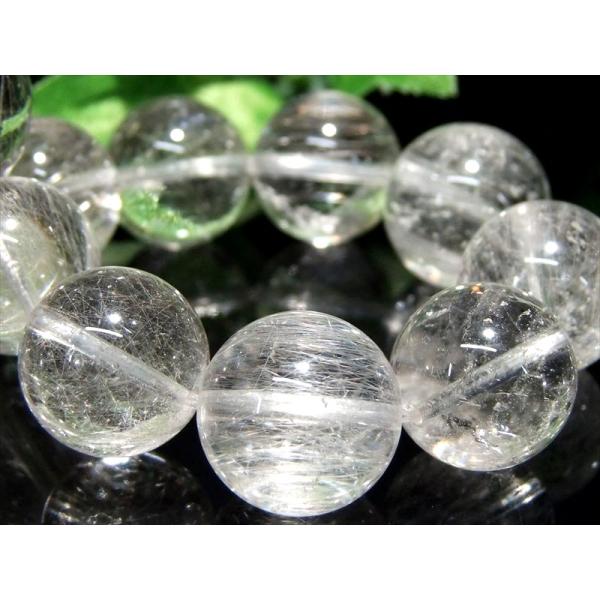 店頭展示中 ほぼ純白 3A 超透明 ホワイトシルバールチルクォーツ ブレスレット 14mm-14.5...
