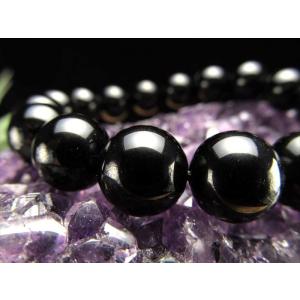 4A 黒水晶ブレスレット 約10mm-10.5...の詳細画像2
