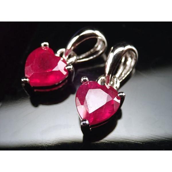 最高級5A Sサイズ 極上ルビーペンダント トップ ハートカット 石サイズ縦約5mm 1個売り 7月...