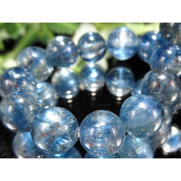 透明感抜群 4A カイヤナイト ブレスレット 8.5mm-9mm×22珠 つやつや濃厚ブルー 独立心...