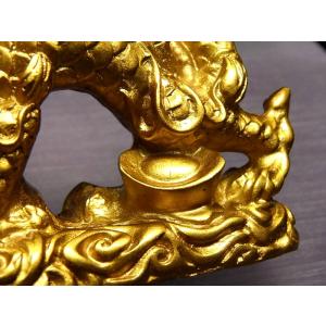 S 迫力満点 金龍モチーフ 玉持ち龍神 ドラゴ...の詳細画像4