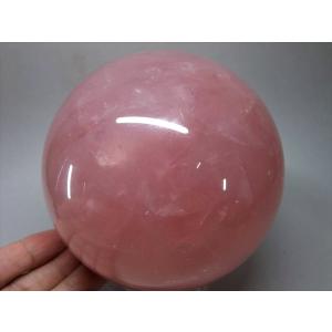 恋愛運上昇 ローズクオーツ 天然石 スフィア丸玉 10cm