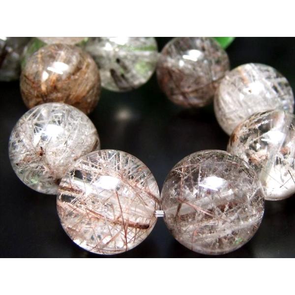 粉雪ガーデン 5A 粉雪ガーデンタイチンルチルクォーツ 庭園針水晶 ブレスレット 17mm-18mm...