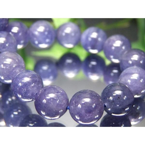 潤いブルー 4A タンザナイト ブルーゾイサイト ブレスレット 8.5mm-9mm×22珠 12月の...