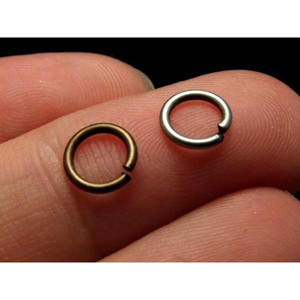 アンティークカラー パーツ 丸カン 大きめ約7mm 4グラム(約50個前後入り) いろいろ使えるチャ...