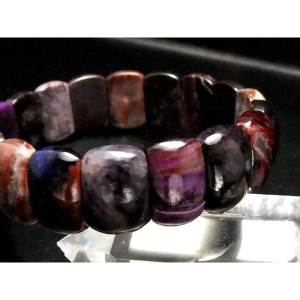 バングル 濃厚パープル(MIX) 世界三大ヒーリングストーンの一つ スギライトバングルブレスレット ...