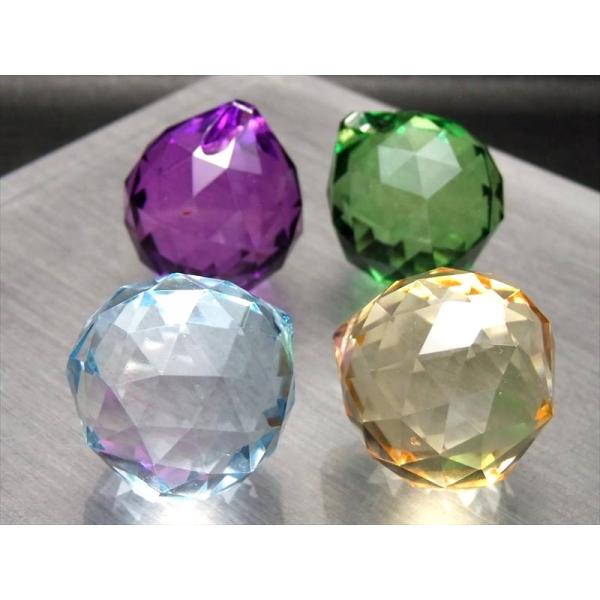 値下げ中 アクリルビーズ ミラーボール 直径31mm 青 黄 緑 紫 pa-s パワーストーン