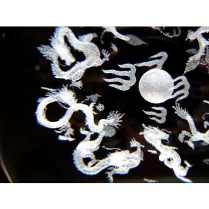 幻想的に浮かび上がった9匹の龍 クリスタルガラ...の詳細画像2