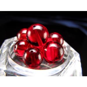 5A ルビーレッドアンバー ビーズ石 約8mm-8.5mm珠 1珠売り 極上透明 発色美しいリトアニアアンバー 天然琥珀バルト海産 tu-p｜comrose