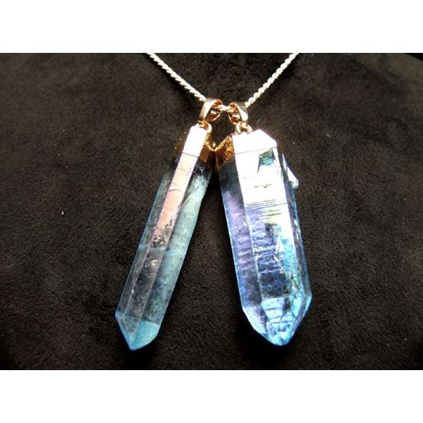 アクアオーラ ナチュラルポイント ペンダントトップ 縦40mm-60mm 天然水晶 透明感抜群 極上...