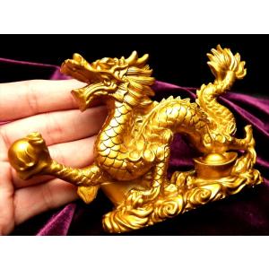 M 迫力満点 金龍モチーフ 玉持ち龍神 ドラゴ...の詳細画像4