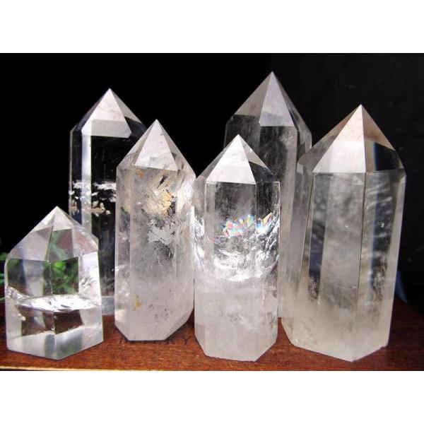 天然透明 水晶ポイント (六角柱) 80グラム-90グラム 透明感抜群 手ごろな小さめサイズ 大人気...