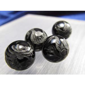 1珠売り 素彫り モリオン 黒水晶 四神彫り ...の詳細画像1