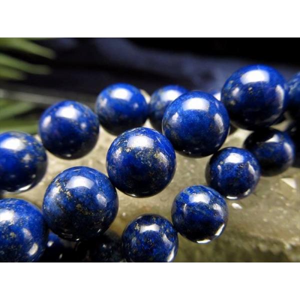 激安宣言 AA+ 約14mm珠 ラピスラズリ 一連 約37-39cm アフガニスタン産 geki r...