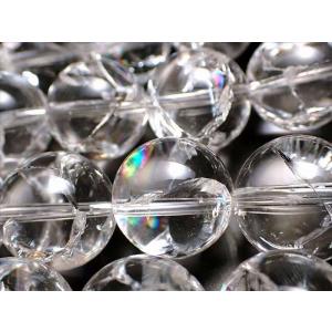 AAA 10mm-10.5mm珠 アイリスクォーツ(天然虹クラック水晶) 一連約38  