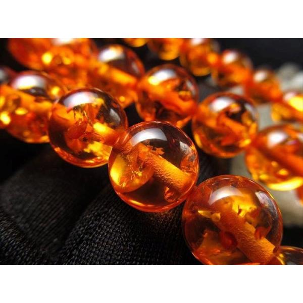 激安宣言 約8mm珠 アンバー 人工 一連 約37-39cm 極上 人工石 ビーズ パワーストーン ...
