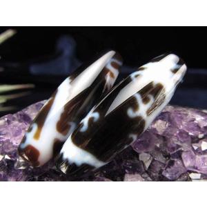 A至純天珠 白 龍眼白天珠 りゅうがん しろ てんじゅ サイズ:約37mm