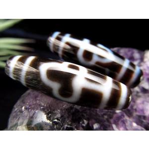 龍の鱗模様 九眼緑龍紋天珠(くがんりゅうもんてんじゅ) 連 一連8個付き